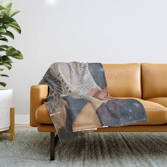 This Is How A Road Gets Made - Sewing Machine, A Mindful Journey  Throw Blanket