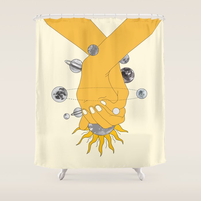 Everything Revolves Around Us Shower Curtain