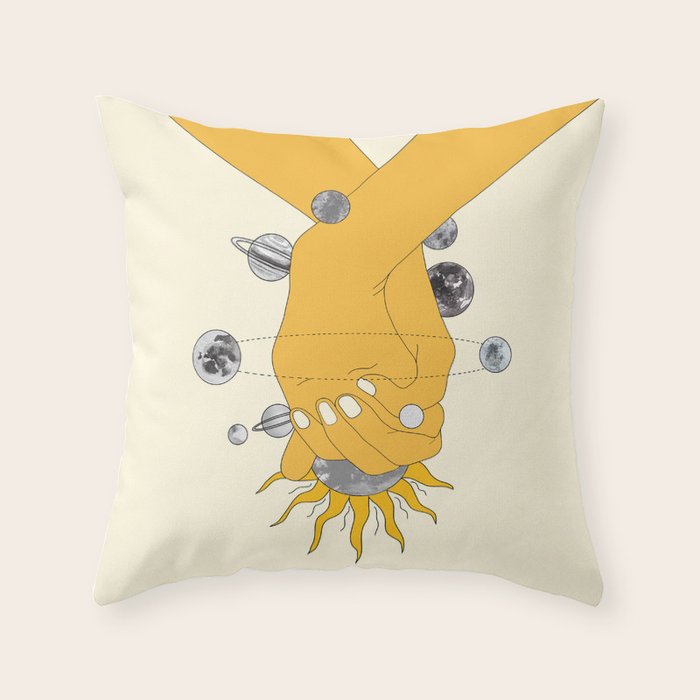 Everything Revolves Around Us Throw Pillow