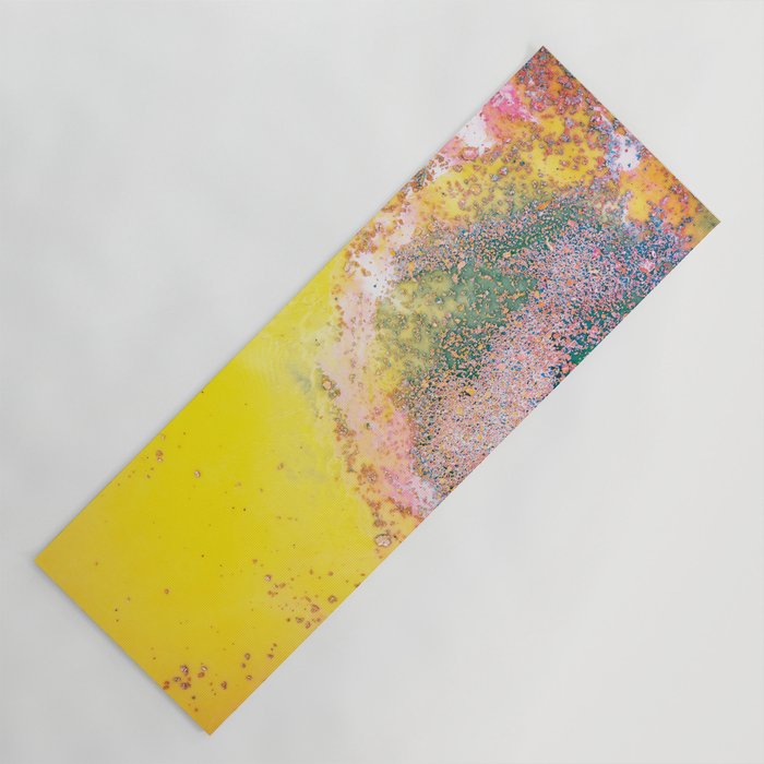 Random Bliss, Abstract Graphic Digital Art, Resin Art Painting Colorful Eclectic Bohemian Yoga Mat