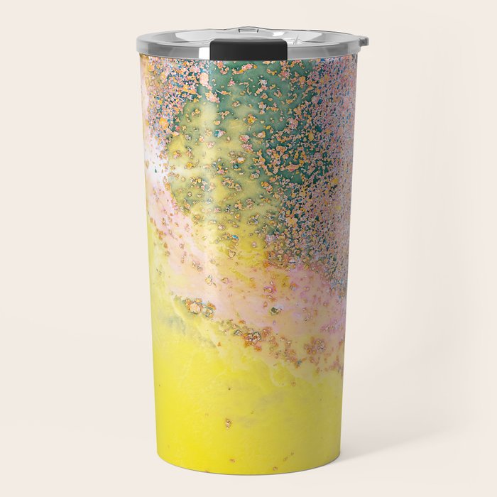 Random Bliss, Abstract Graphic Digital Art, Resin Art Painting Colorful Eclectic Bohemian Travel Mug