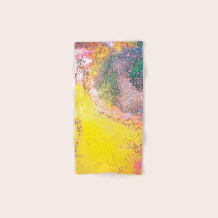 Random Bliss, Abstract Graphic Digital Art, Resin Art Painting Colorful Eclectic Bohemian Bath Towel