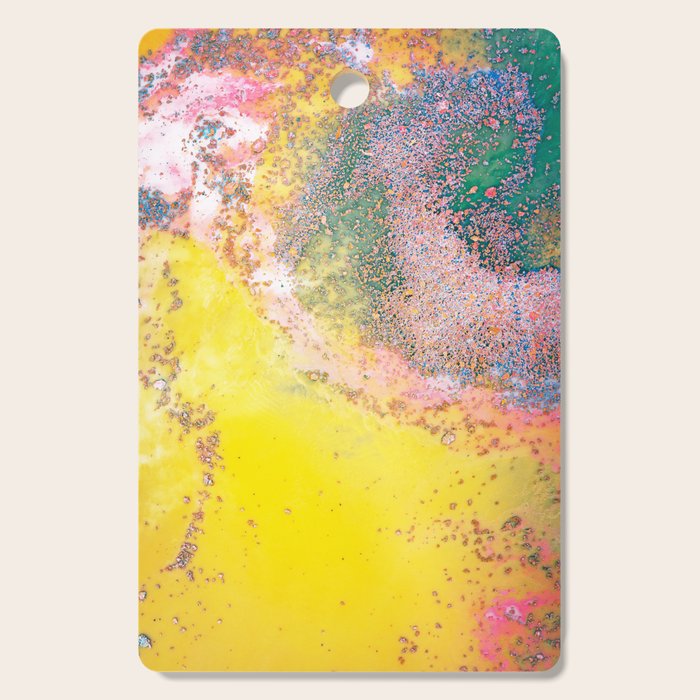 Random Bliss, Abstract Graphic Digital Art, Resin Art Painting Colorful Eclectic Bohemian Cutting Board