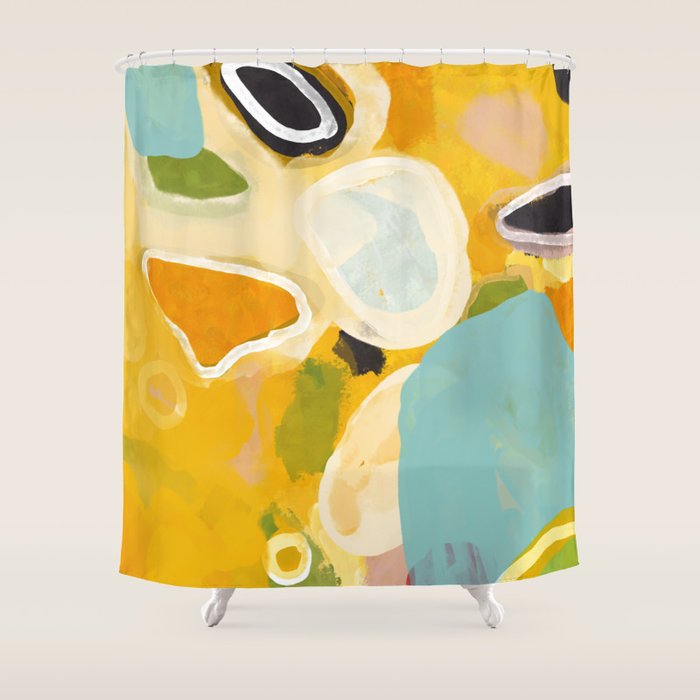 Sunshine Fall Garden Leaves Shower Curtain