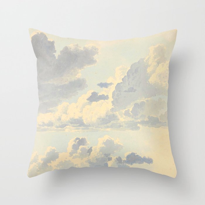 Watercolor Painting Sunrise Clouds Throw Pillow