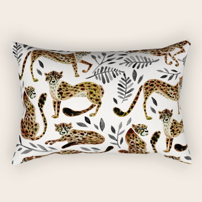 Cheetah Collection - Mocha & Black Palette Rectangular Pillow