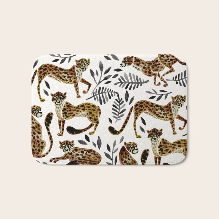 Cheetah Collection - Mocha & Black Palette Bath Mat