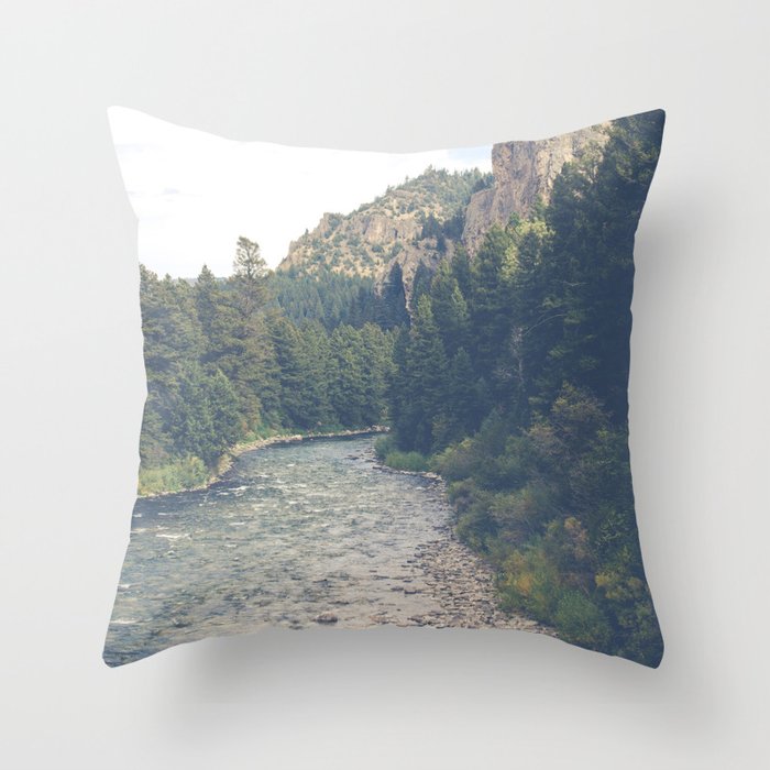 The Montana Collection - A River Runs Through It - Gallatin Canyon Throw Pillow