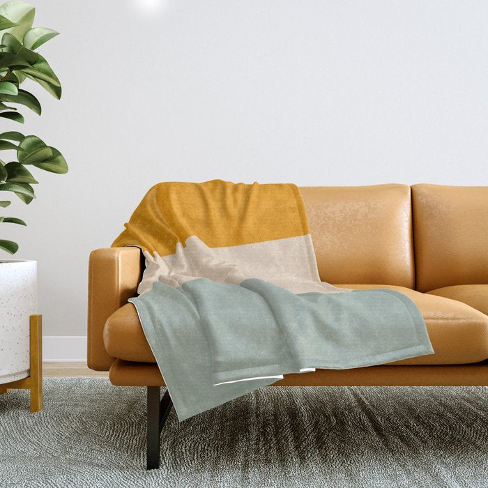 Heracles - Minimal Summer Retro Stripes Throw Blanket