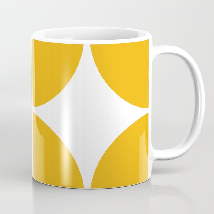 Mid Century Modern Yellow Square Coffee Mug