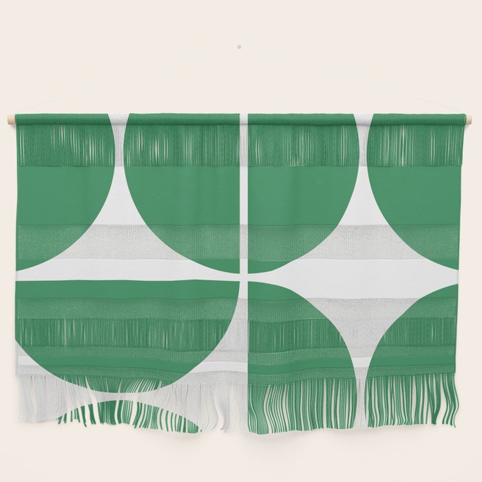 Mid Century Modern Green Square Wall Hanging