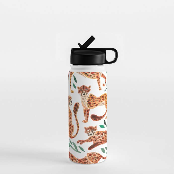 Cheetah Collection - Orange & Green Palette Water Bottle