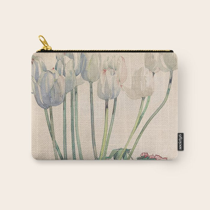 Charles Rennie Mackintosh "White Tulips" Carry All Pouch
