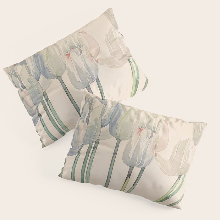 Charles Rennie Mackintosh "White Tulips" Pillow Sham