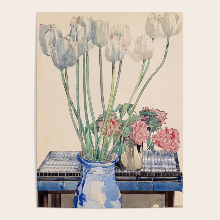 Charles Rennie Mackintosh "White Tulips" Poster