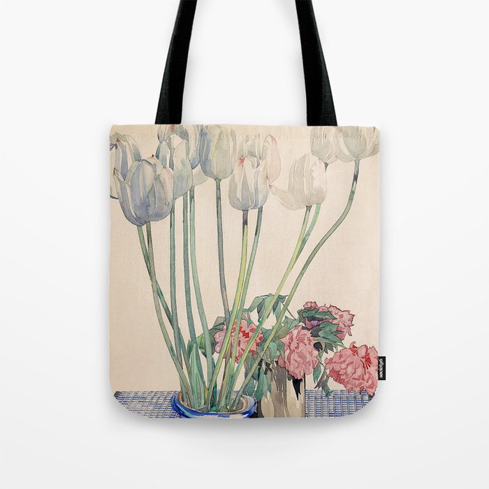 Charles Rennie Mackintosh "White Tulips" Tote Bag