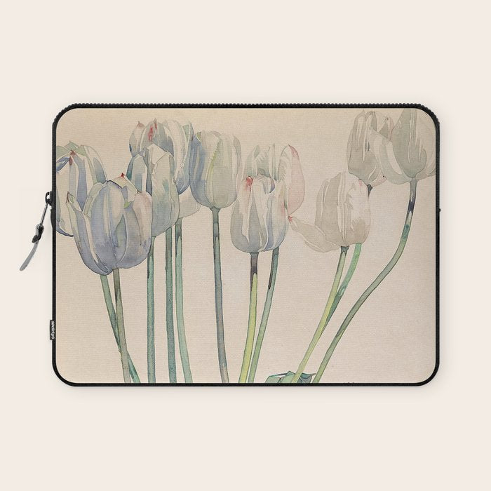 Charles Rennie Mackintosh "White Tulips" Laptop Sleeve