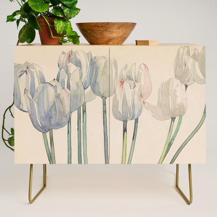 Charles Rennie Mackintosh "White Tulips" Credenza