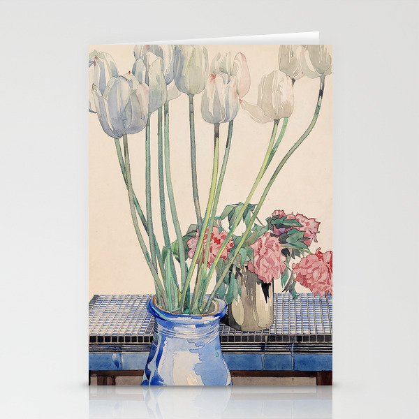 Charles Rennie Mackintosh "White Tulips" Stationery Card