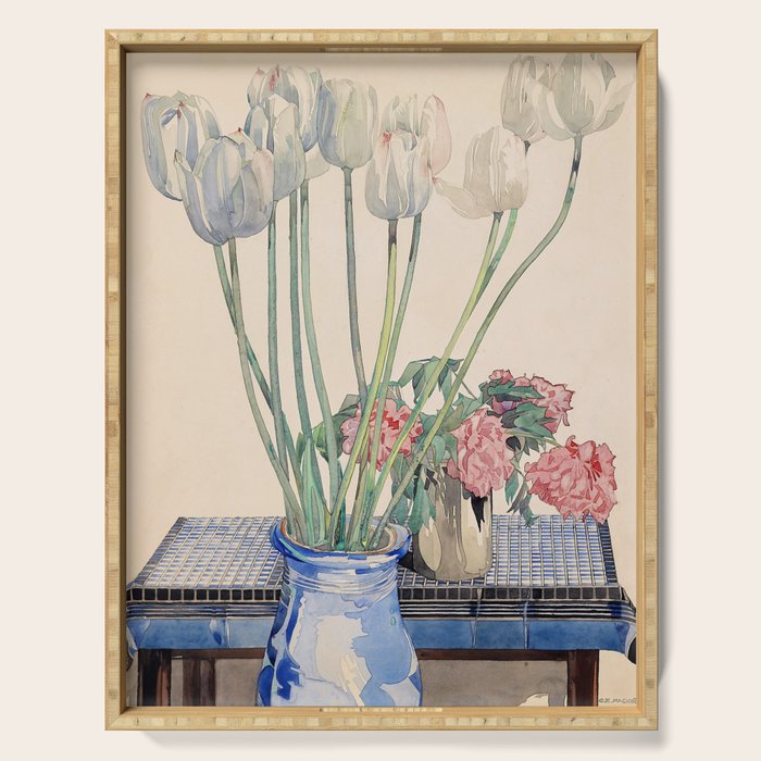 Charles Rennie Mackintosh "White Tulips" Serving Tray