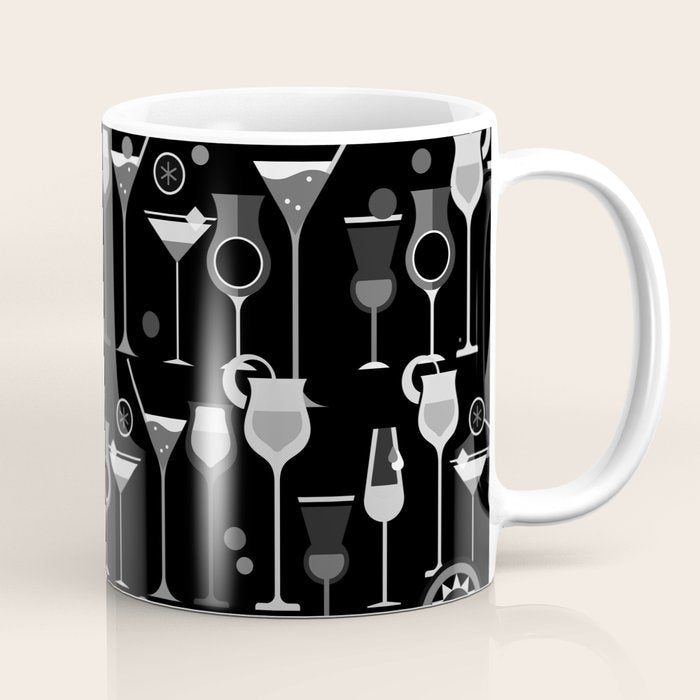 Retro Vintage Cocktail Pattern 3 Coffee Mug