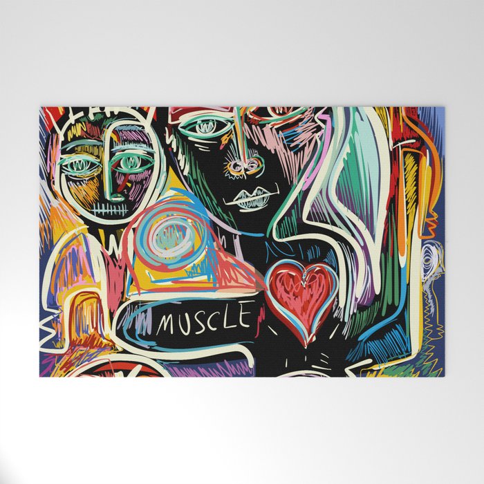 Muscle Is Life Street Art Graffiti Love Welcome Mat