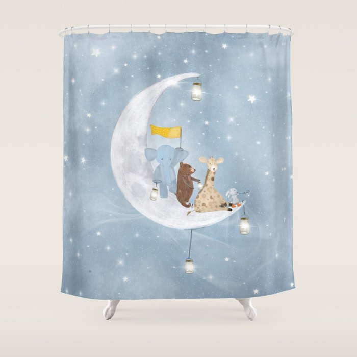 Starlight Wishes With You Shower Curtain