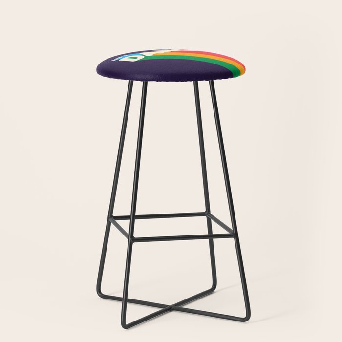 Rainbow Dance Typography- Let'S Dance Stool