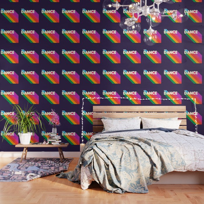 Rainbow Dance Typography- Let'S Dance Wallpaper