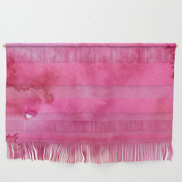 Blush Pink Magenta Watercolor Paint Gradient Wall Hanging