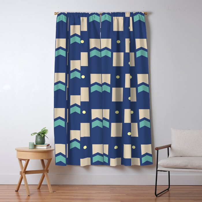 Art Deco Geometric Pattern 272 Window Curtain