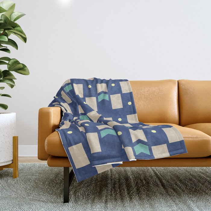 Art Deco Geometric Pattern 272 Throw Blanket