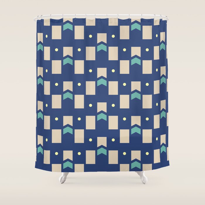 Art Deco Geometric Pattern 272 Shower Curtain