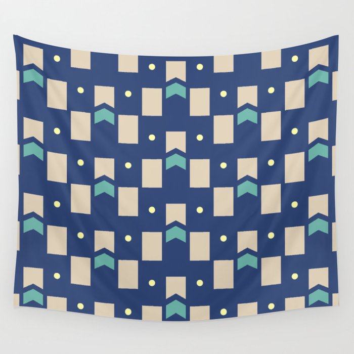 Art Deco Geometric Pattern 272 Wall Tapestry