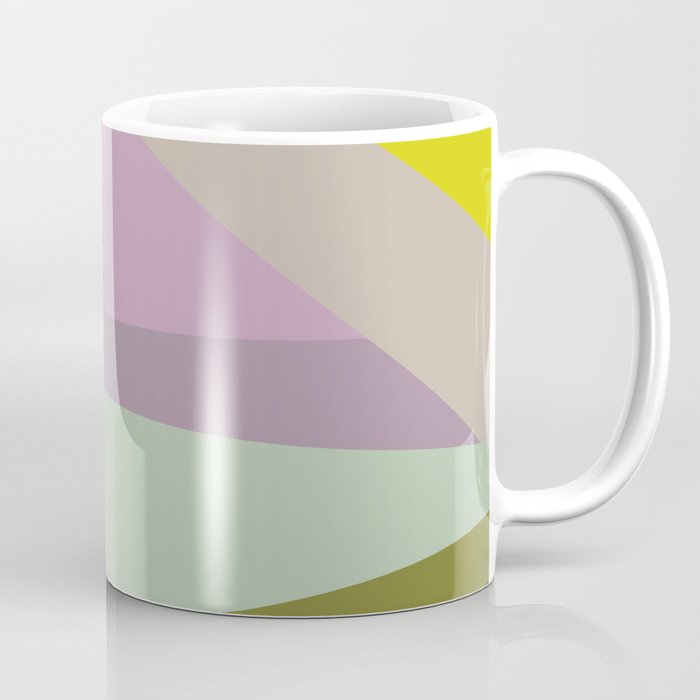 Geometric Shapes #8 Purple And Green Coffee Mug