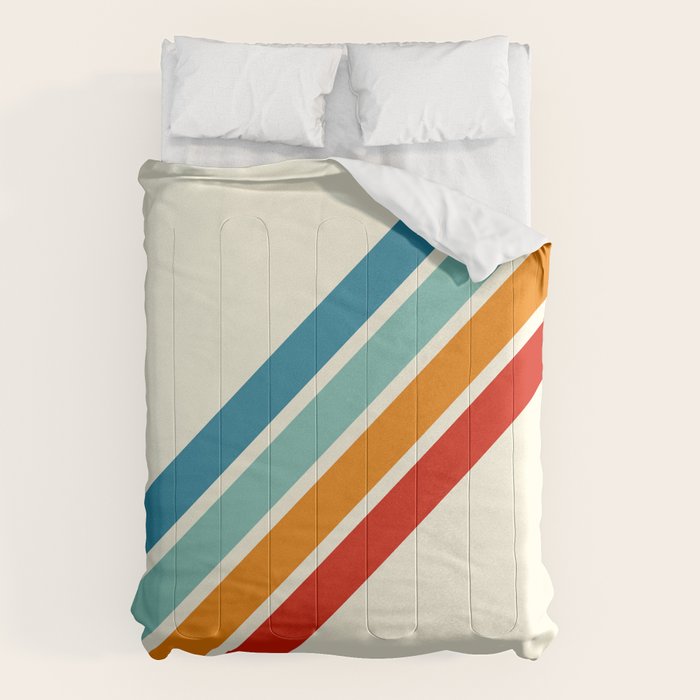 Alator - Classic 70s Retro Summer Stripes Comforter