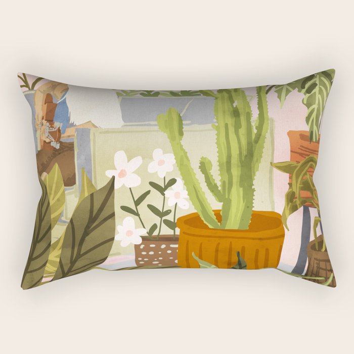 Playing For My Plants Rectangular Pillow