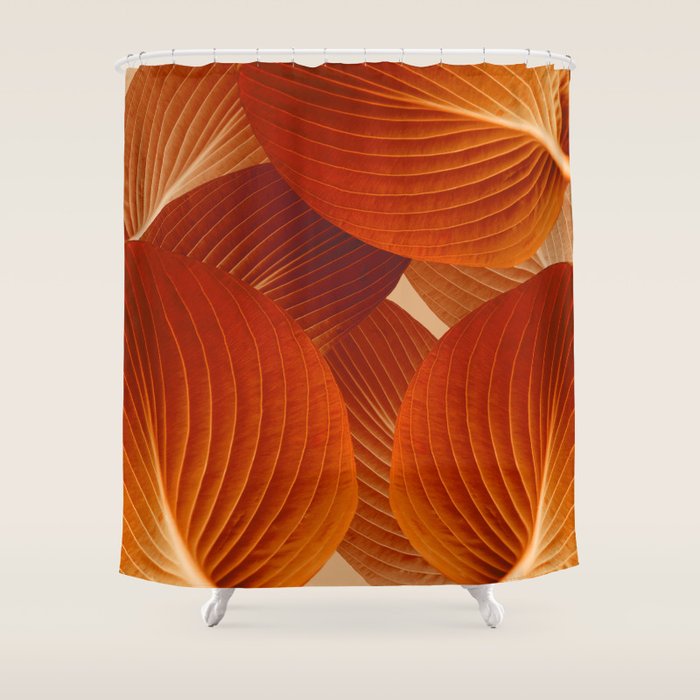 Leaves In Terracotta Color #Decor #Homestorie #Buyart Shower Curtain
