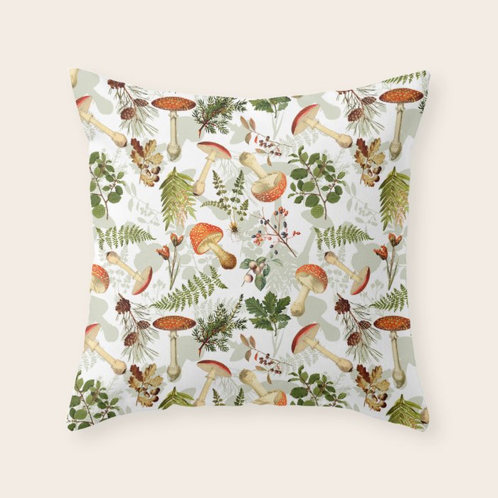 Vintage & Shabby Chic - Autumn Harvest Botanical Garden Throw Pillow