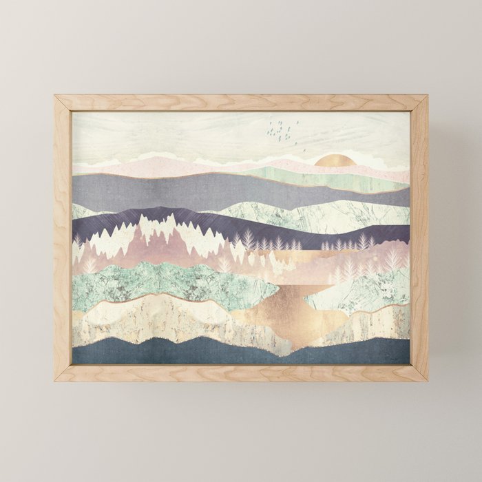 Golden Spring Reflection-Horizontal Muted Mini Art Print