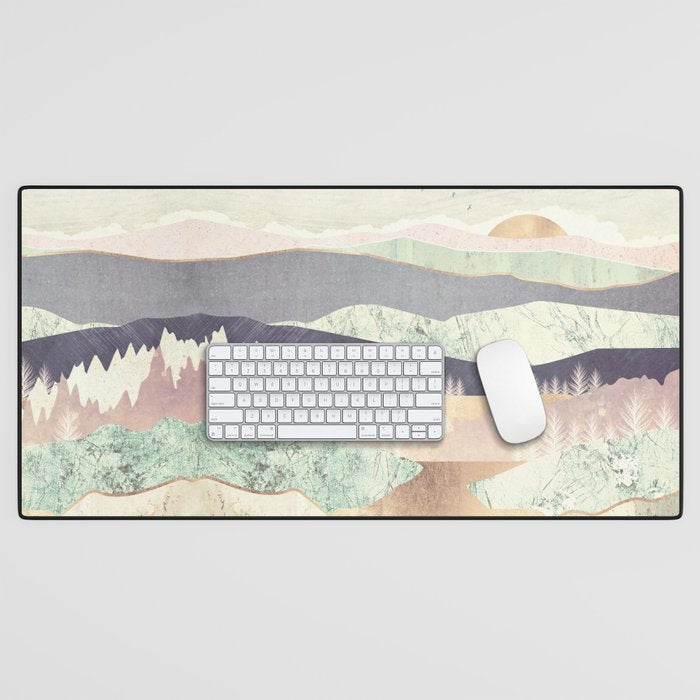 Golden Spring Reflection-Horizontal Muted Desk Mat