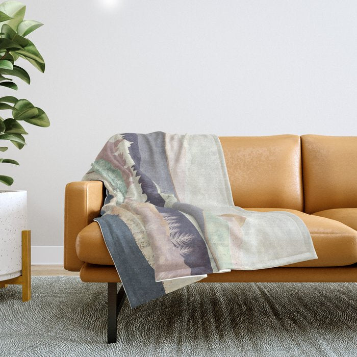 Golden Spring Reflection-Horizontal Muted Throw Blanket