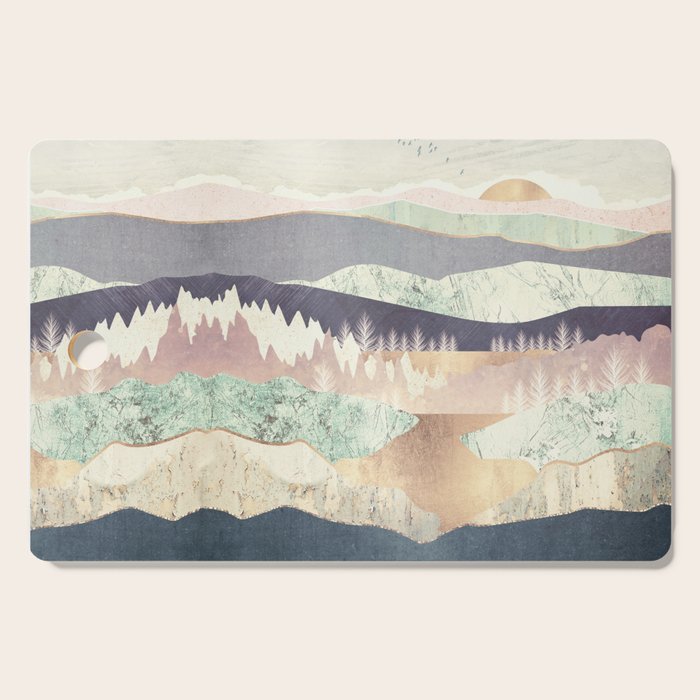 Golden Spring Reflection-Horizontal Muted Cutting Board