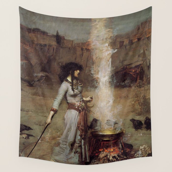 The Magic Circle, John William Waterhouse Wall Tapestry