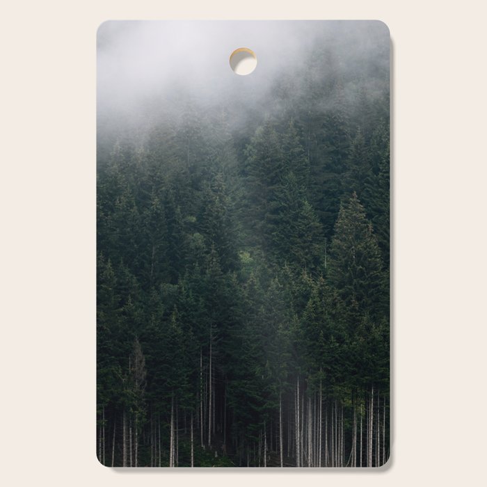 Mystic Pines - A Forest In The Fog Cutting Board