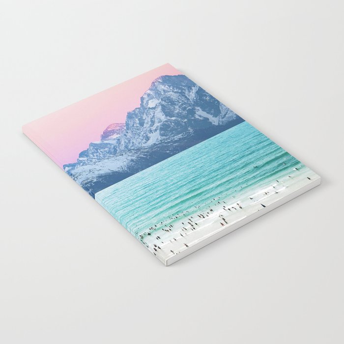 The Island, Pastel Tropical Beach, Travel Nature Landscape, Surrealism Photography Summer Notebook