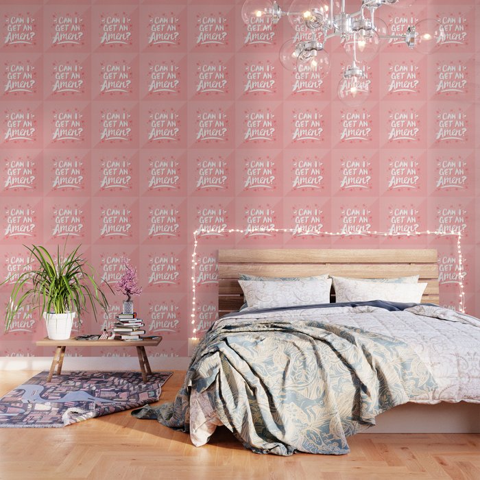 Can I Get An Amen? - Blush Pink Palette Wallpaper