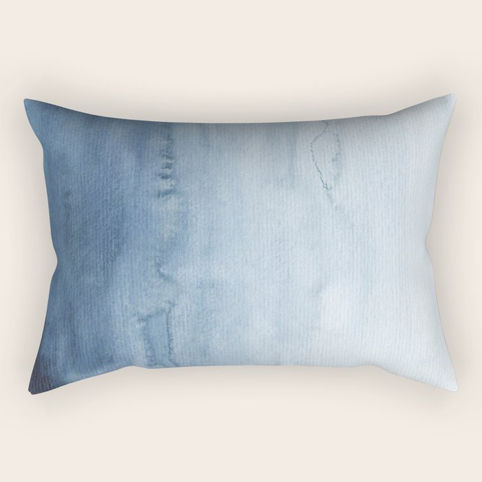 Indigo Abstract Painting | No. 4 Rectangular Pillow