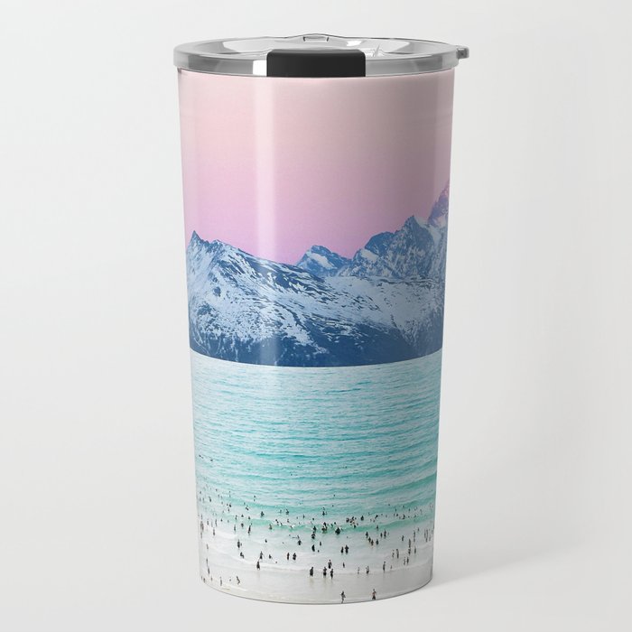 The Island, Pastel Tropical Beach, Travel Nature Landscape, Surrealism Photography Summer Travel Mug