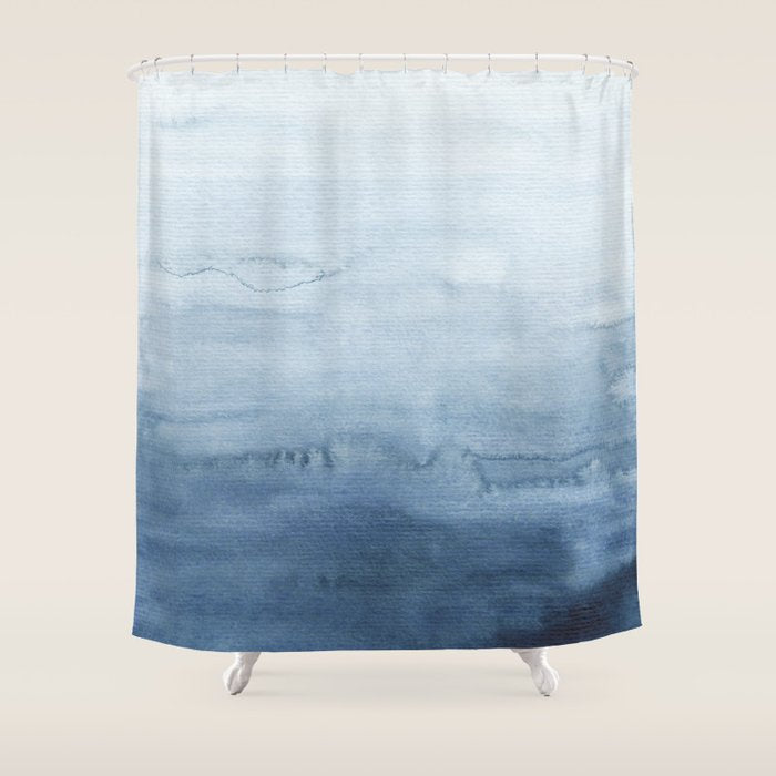 Indigo Abstract Painting | No. 4 Shower Curtain